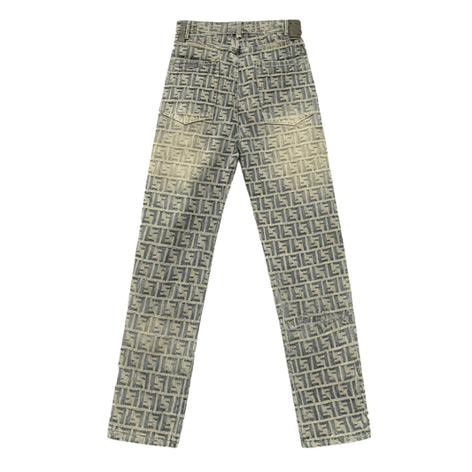 Bad Society Blue Denim Laqur Letter Jeans Mens Acid Wash Style WHOLESALE ONLY