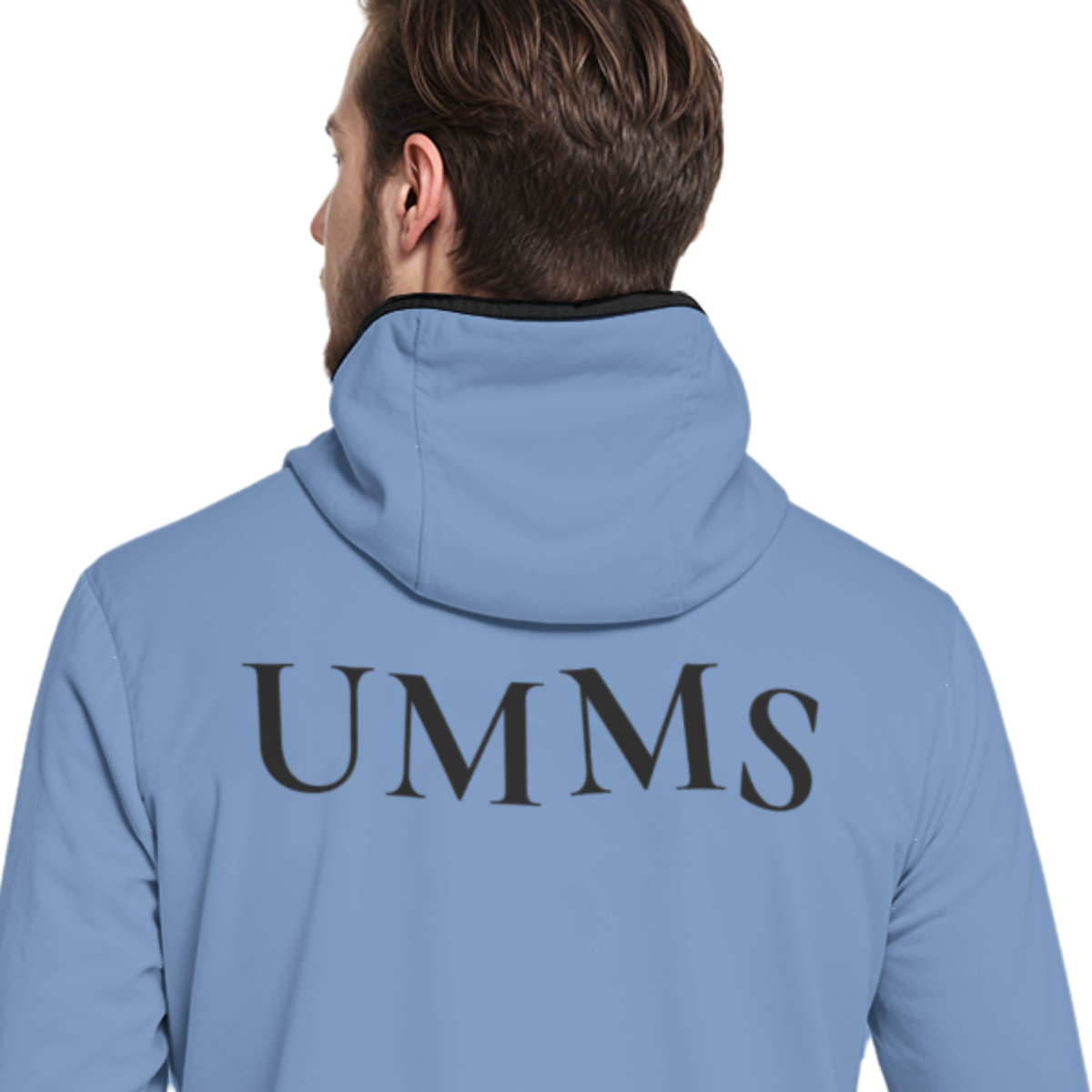 UMMS Unisex Men's Style Hoodie with High Collar Thumb-Hole Long Sleeves Durability Designer Jacket
