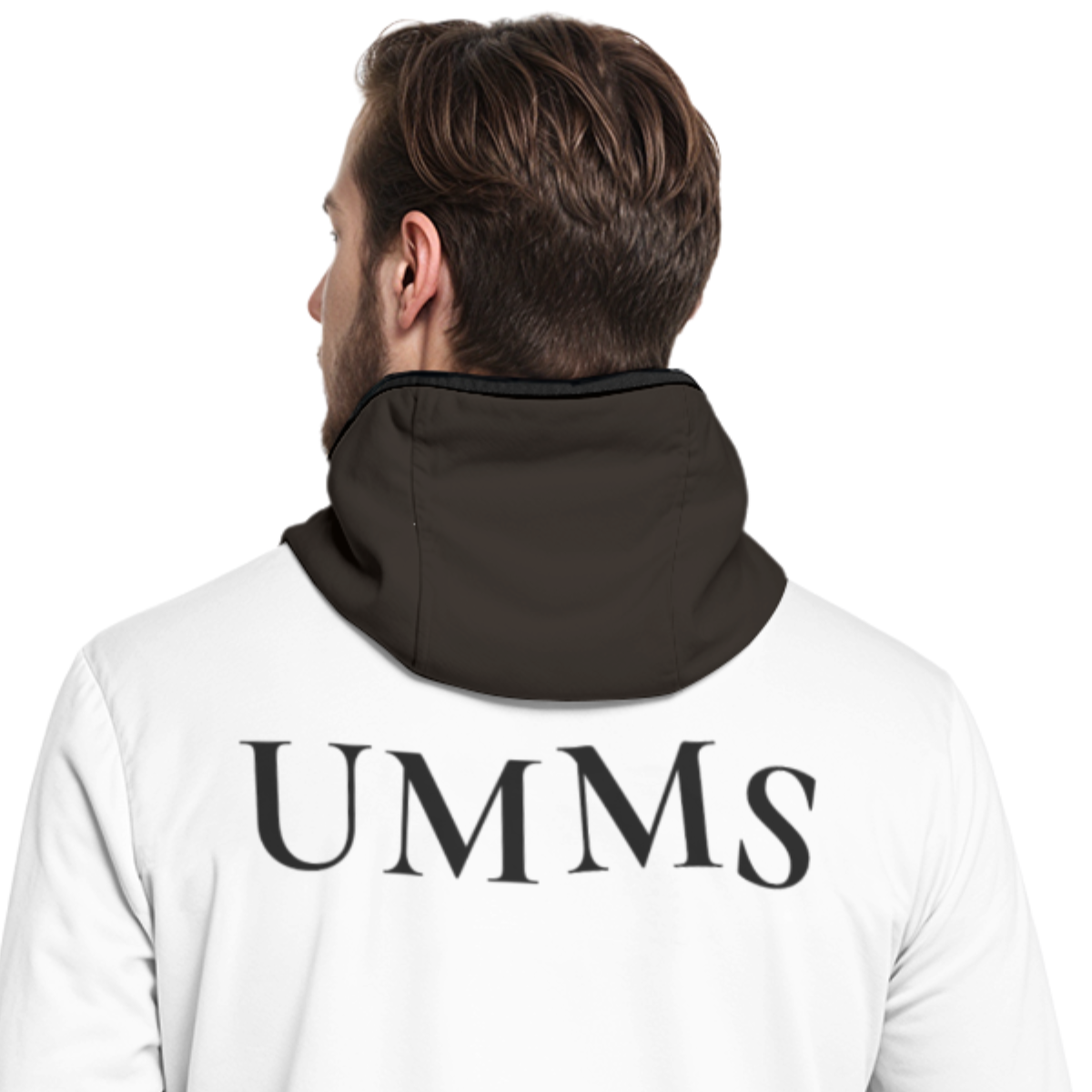 UMMS Unisex Men's Style Hoodie with High Collar Thumb-Hole Long Sleeves Durability Designer Jacket
