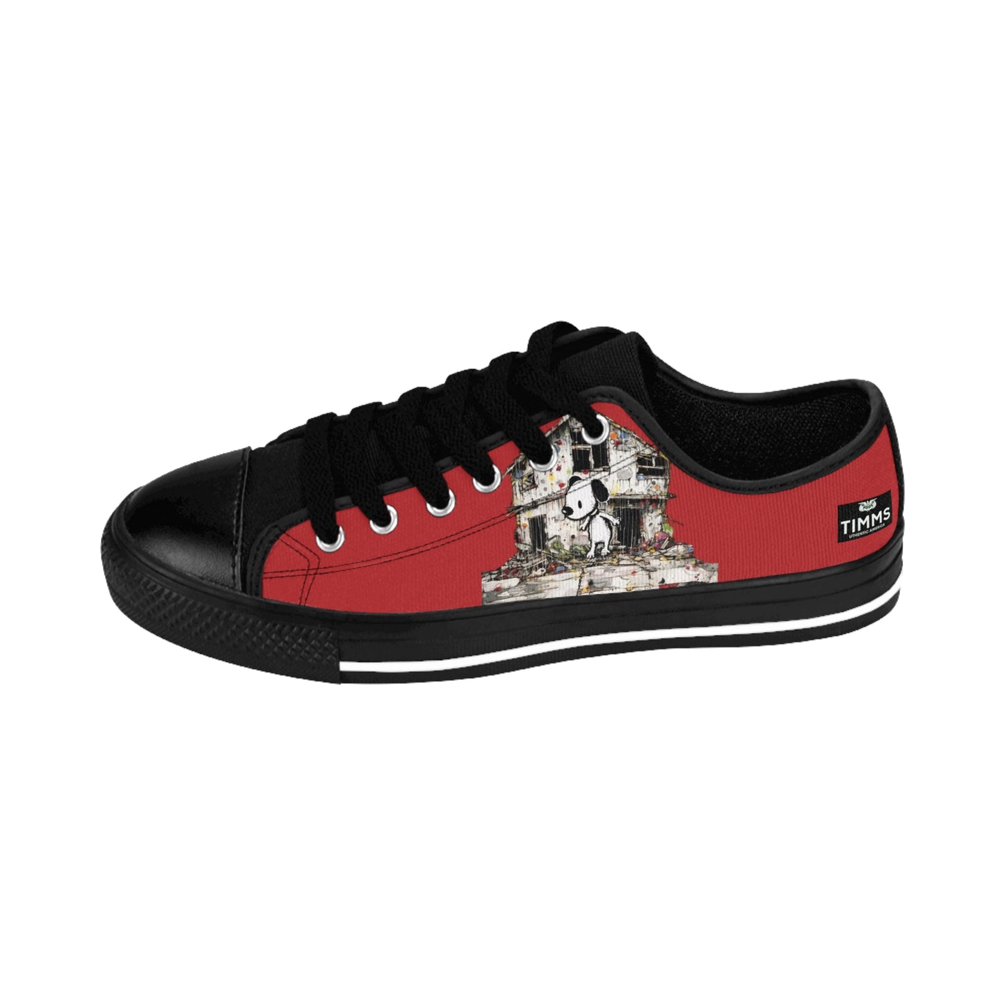 Womens Bette Burgundy TIMMS Canvas Sneakers - Timms Uthentic America 2024 Design