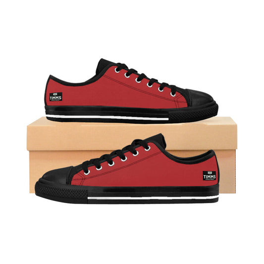 Women's TIMMS Sneakers Burgundy Wine Solid Color