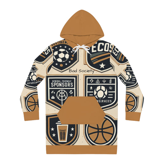 Oversize Stylish Oversize Women's Hoodie Dress by Bag Abby Bad Society Collection One Size