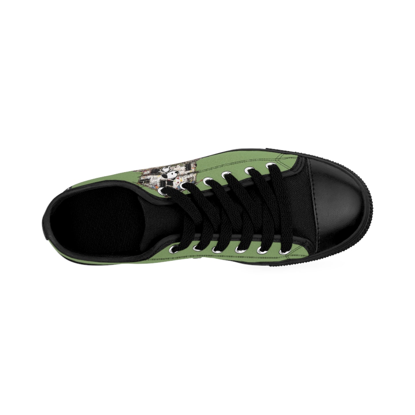 TIMMS Uthentic America Mens Green Days 2024 Canvas Sneakers - Unique Footwear For Modern Men's Style