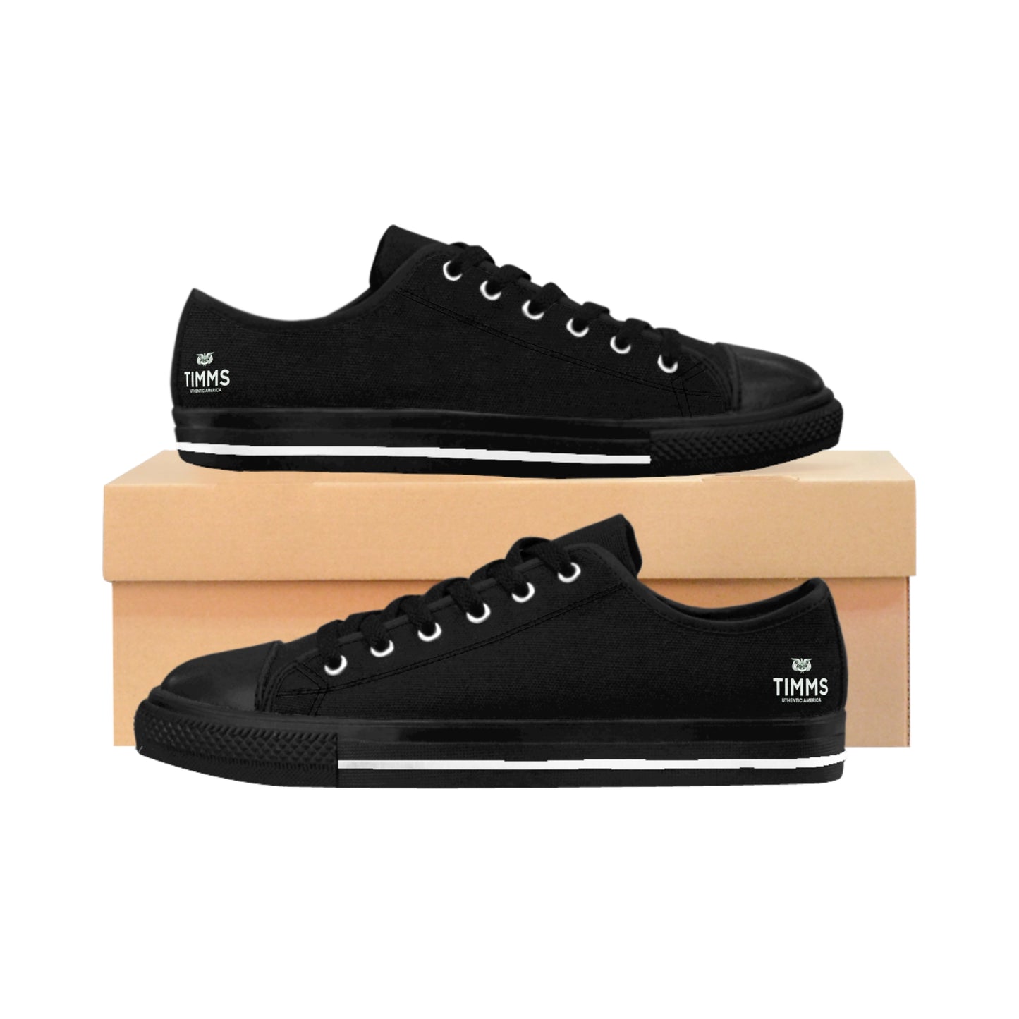 TIMMS Black Men's Canvas Sneakers 2025