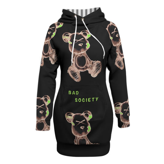 Sale 10% Off On The Bad Society Pullover Hoodie With Long Sleeve Hoodie Dress Teddy Style Only