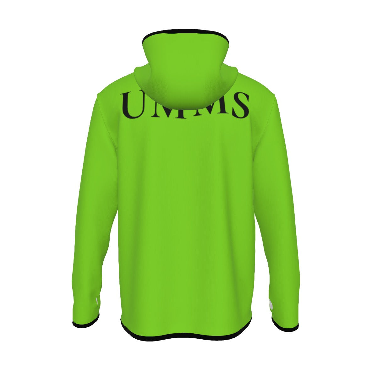 Umms Unisex Men's Style Hoodie with High Collar Thumb-Hole Long Sleeves Durability Designer Jacket