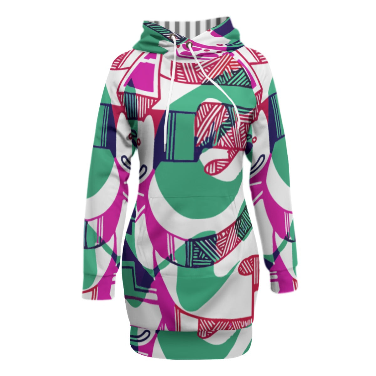 The Bad Society Pullover Hoodie With Raglan Long Sleeve Hoodie Dress