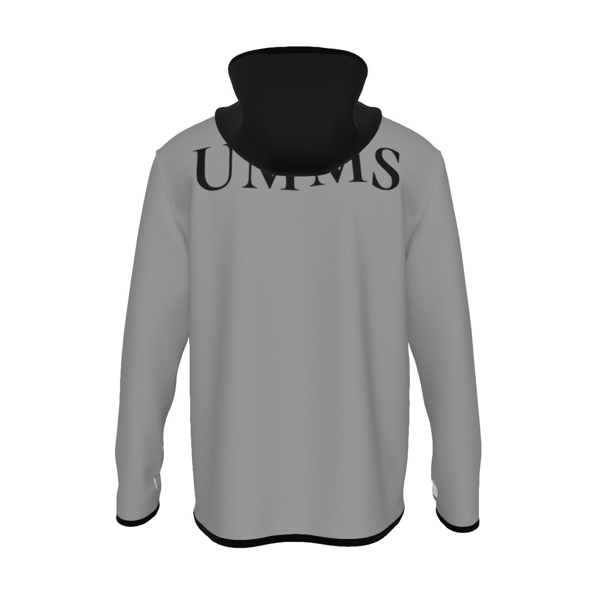 Umms Unisex Men's Style Hoodie with High Collar Thumb-Hole Long Sleeves Durability Designer Jacket
