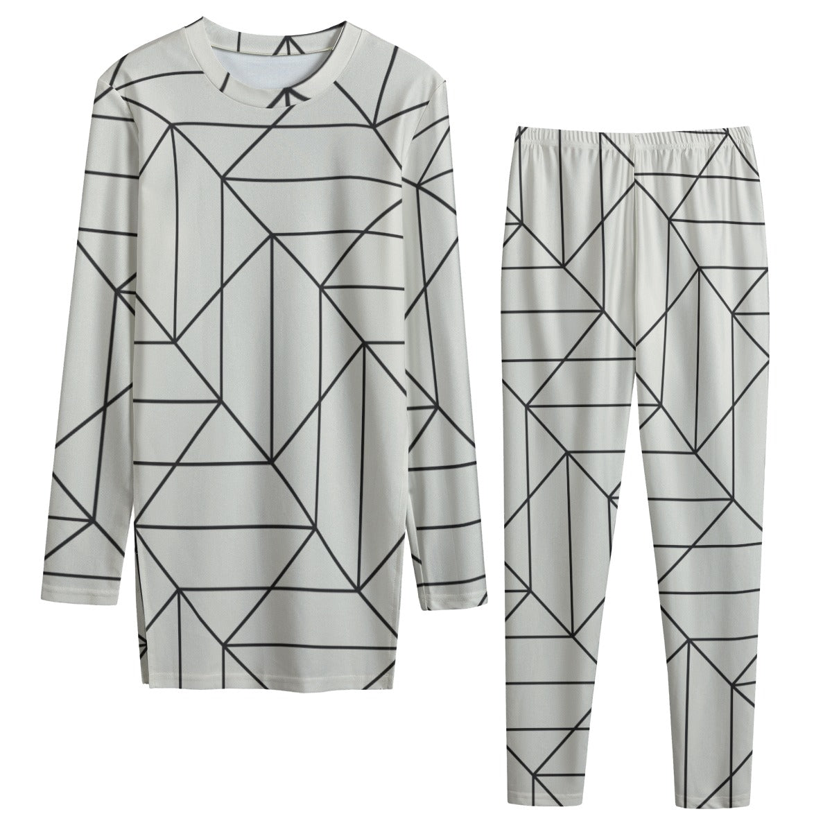 Ladies Womens Shopopie Side Split Pants Set Over Sized Sweatshirt Active Wear Street Wear Set Plus Sizi