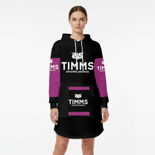 TIMMS Uthentic America Women’s Hoodie Dress With Fleece|Fusi