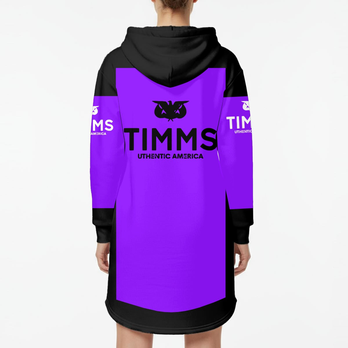 TIMMS Uthentic America Women’s Hoodie Dress With Fleece|PurrBlue