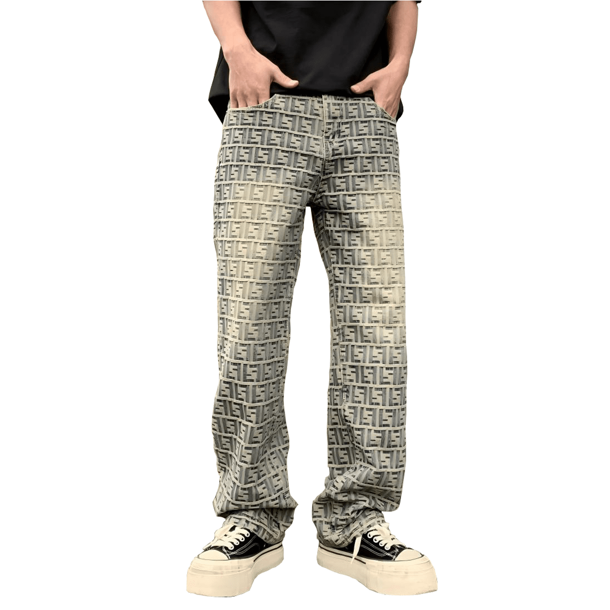 Bad Society Blue Denim Laqur Letter Jeans Mens Acid Wash Style WHOLESALE ONLY