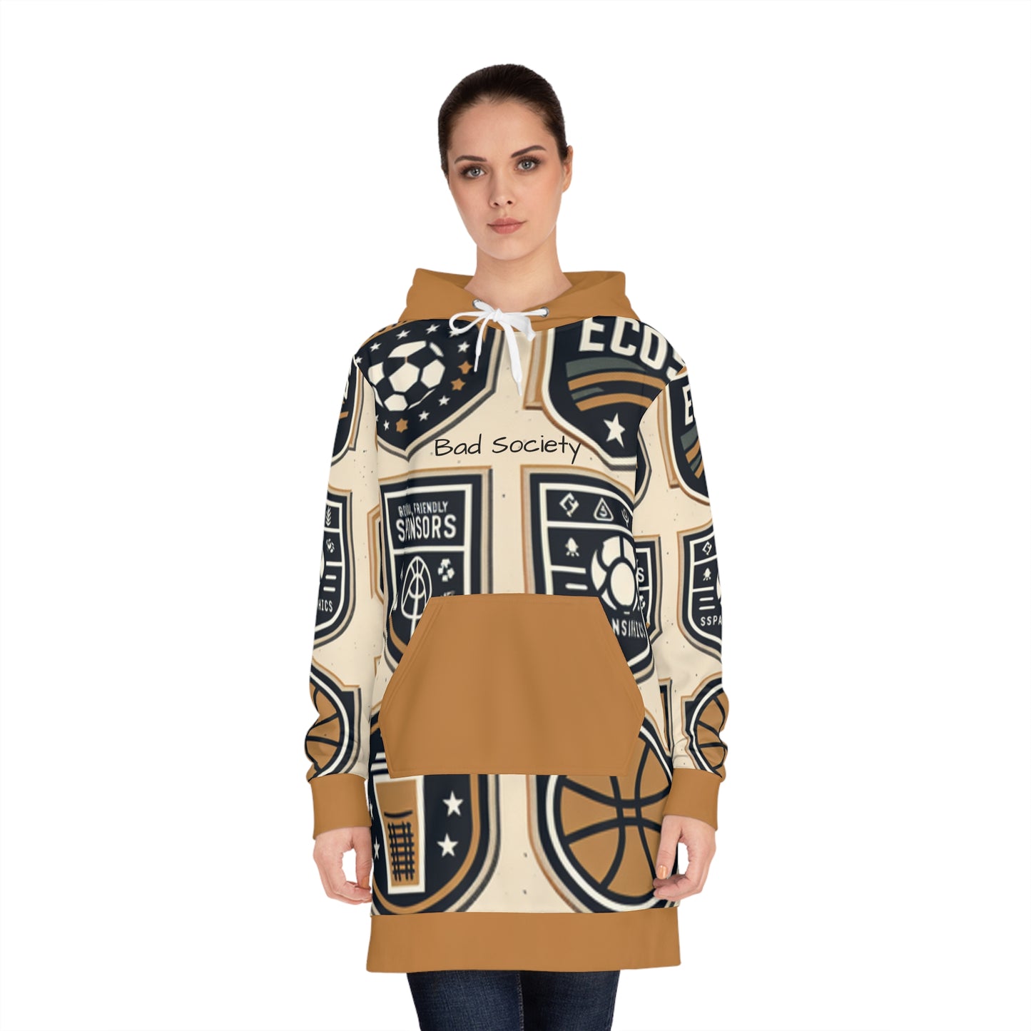 Oversize Stylish Oversize Women's Hoodie Dress by Bag Abby Bad Society Collection One Size