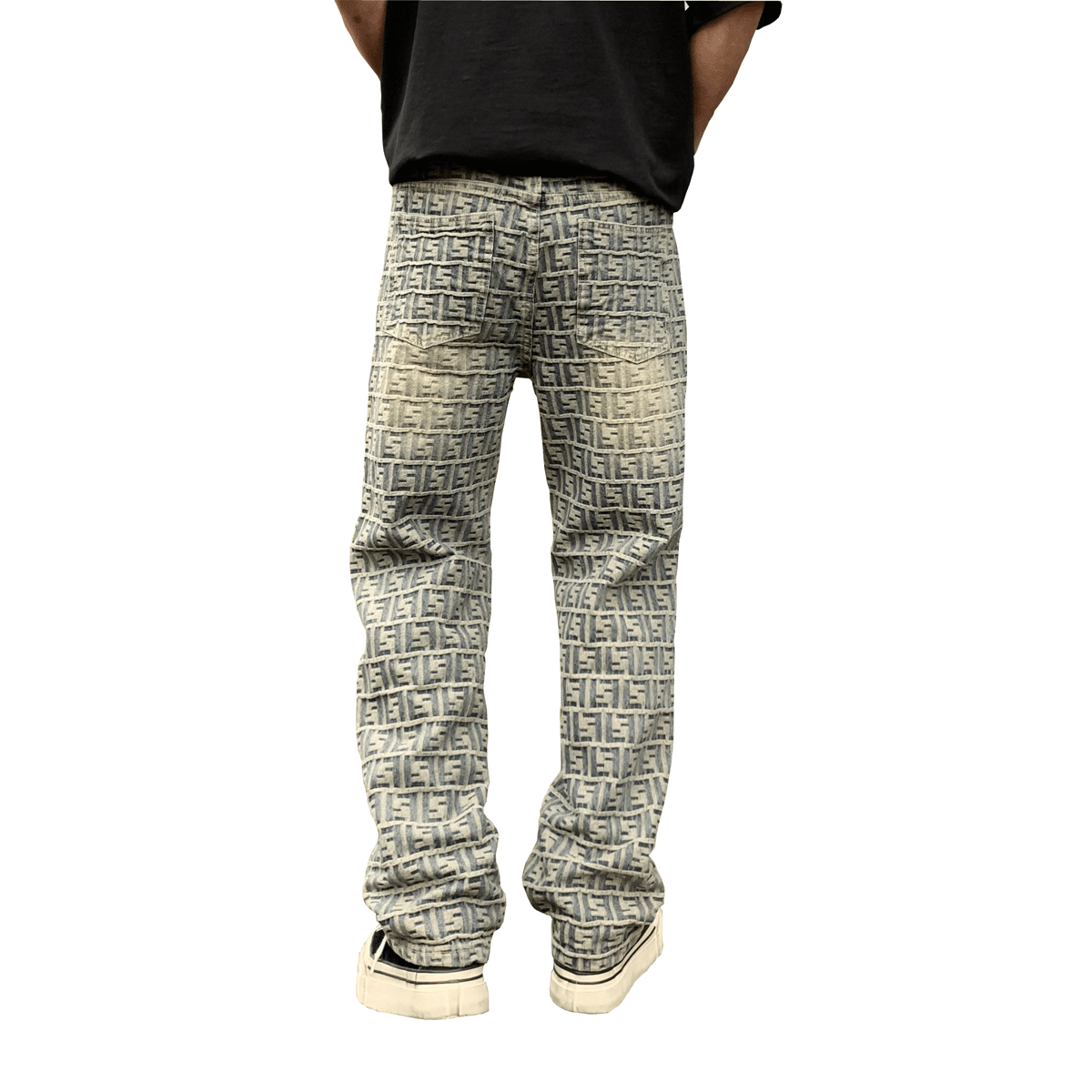 Bad Society Blue Denim Laqur Letter Jeans Mens Acid Wash Style WHOLESALE ONLY