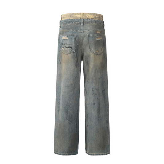 Bad Society by Bag Abby Vintage inspired - Street Style Women's Ripped Jeans WHOLESALE ONLY