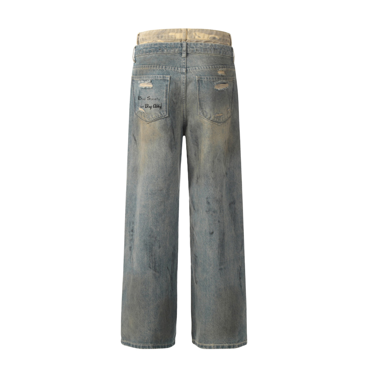 Bad Society by Bag Abby Vintage inspired - Street Style Women's Ripped Jeans WHOLESALE ONLY