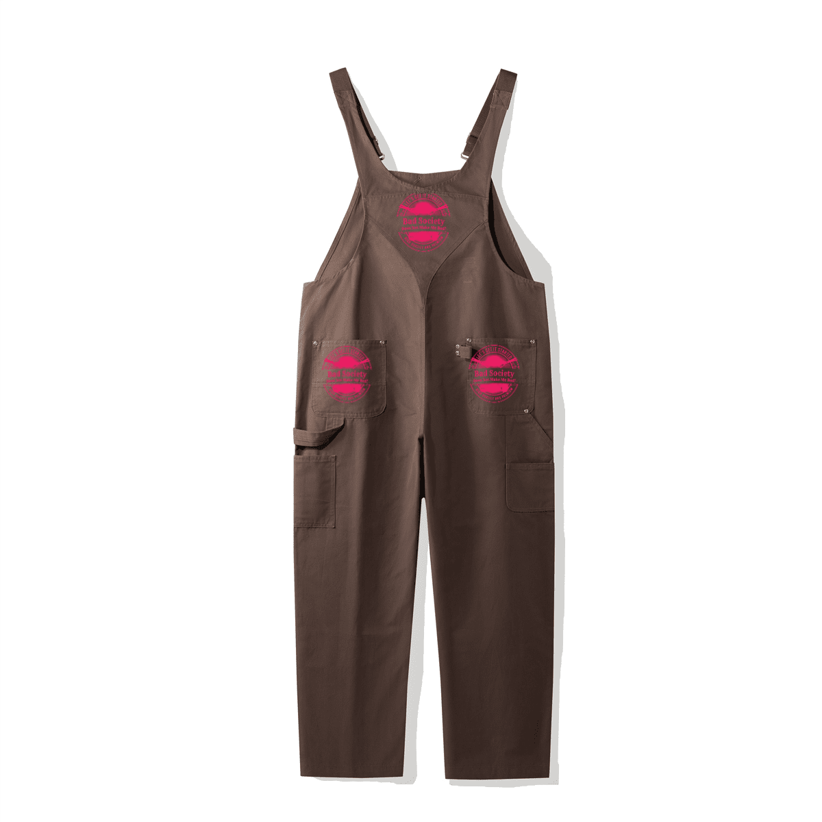 Bad Society Unisex Loose-Fit Utility Bib Overall Jumpsuit