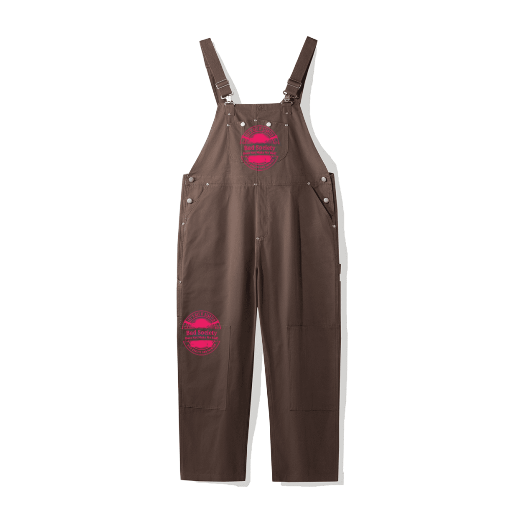 Bad Society Unisex Loose-Fit Utility Bib Overall Jumpsuit