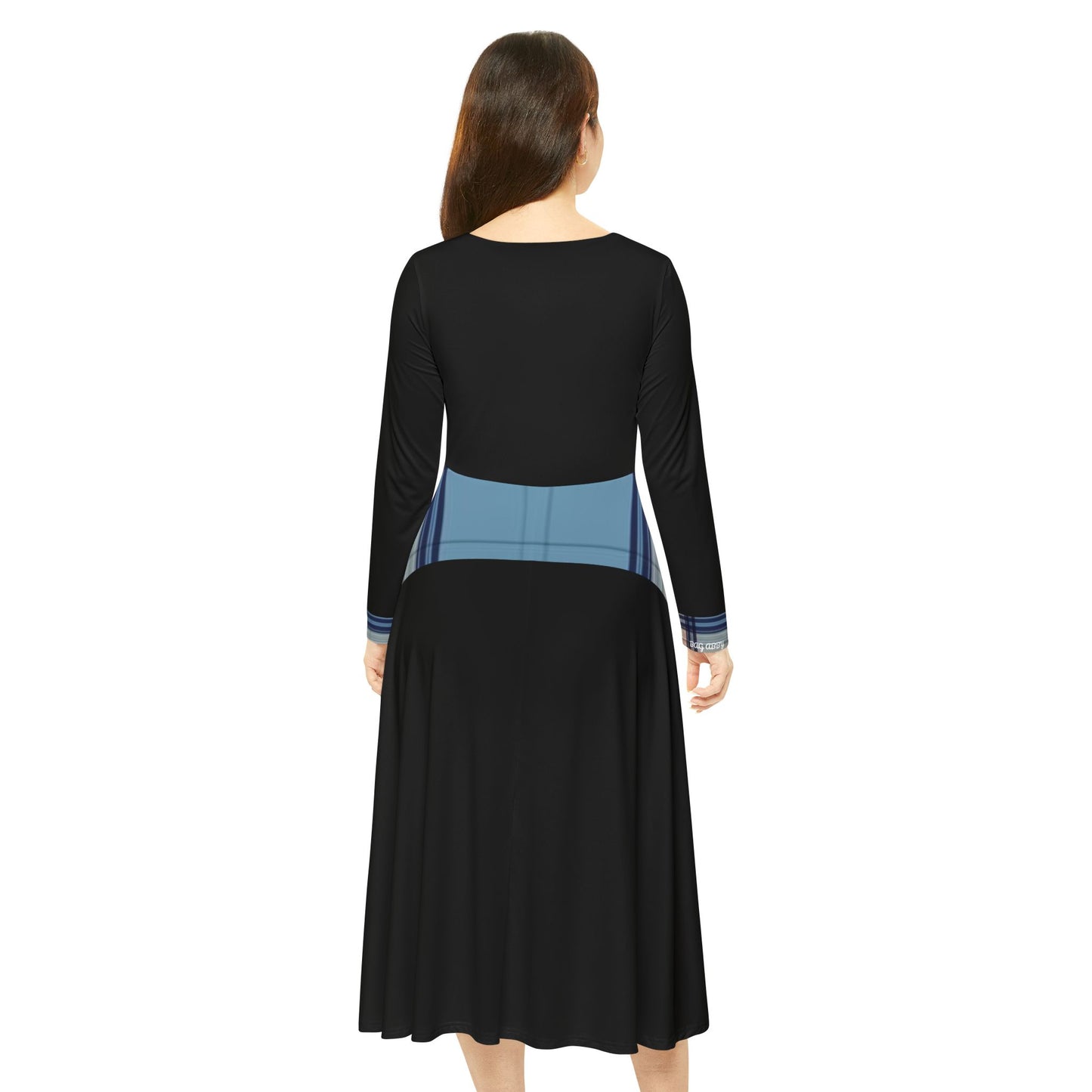 Women's Long Sleeve Formal Party Dress with Flair Design by Bag Abby