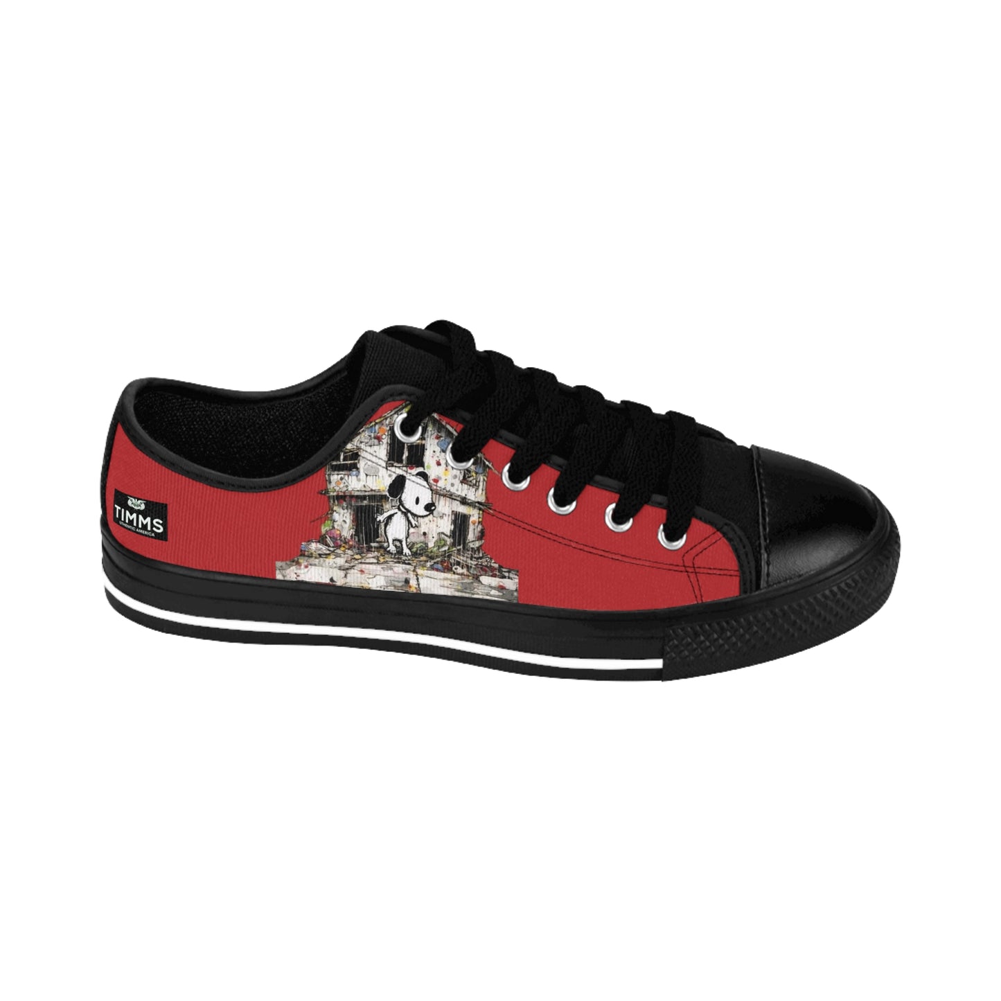 Womens Bette Burgundy TIMMS Canvas Sneakers - Timms Uthentic America 2024 Design