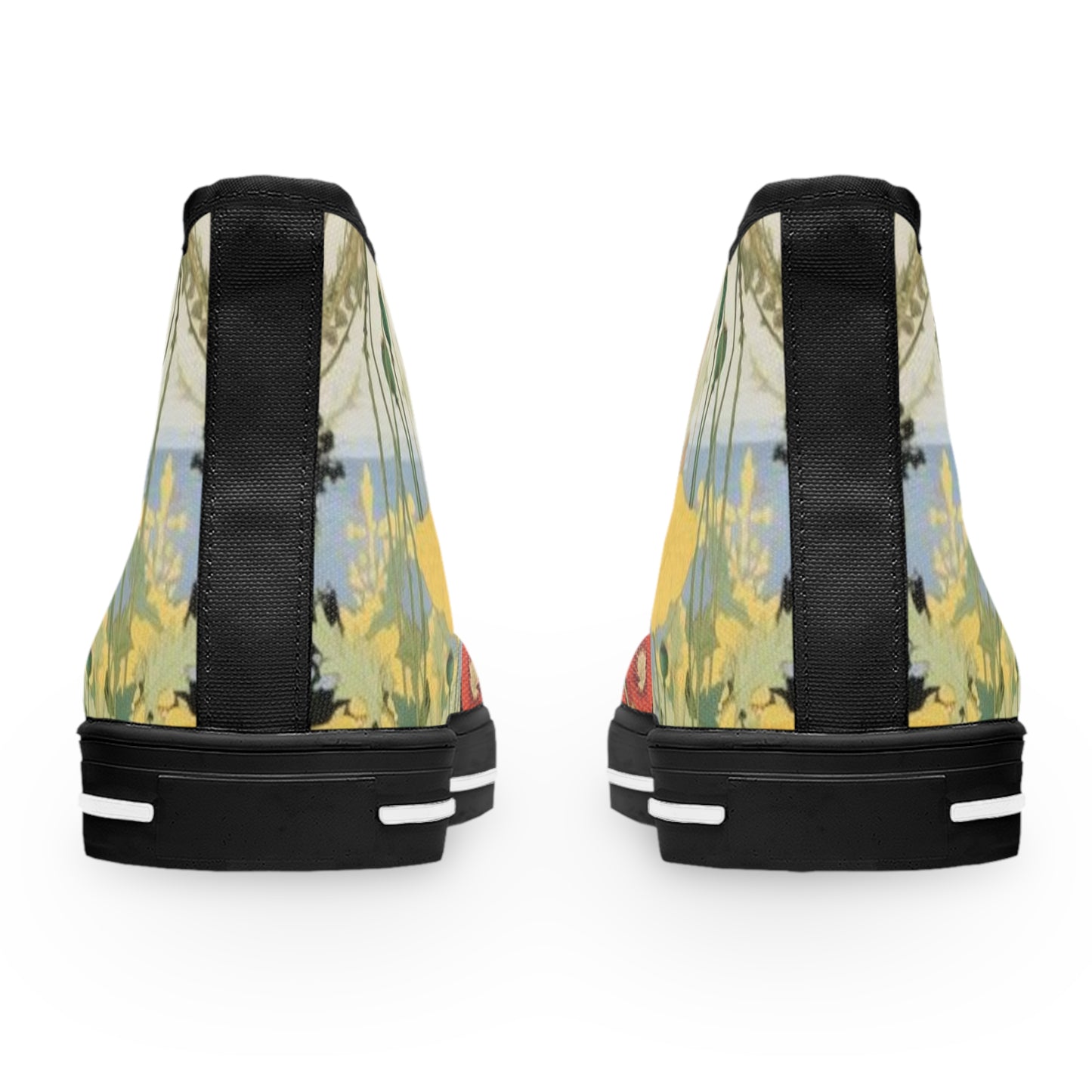 Timms Flowers Women's Canvas Style  High Top Sneakers