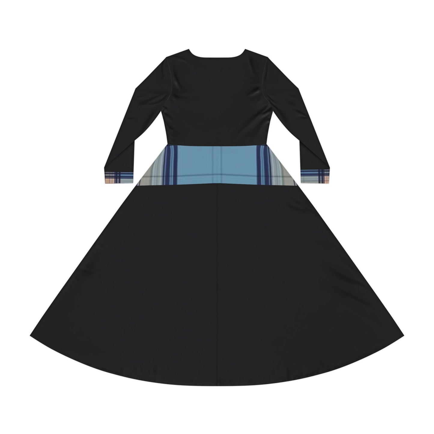 Women's Long Sleeve Formal Party Dress with Flair Design by Bag Abby